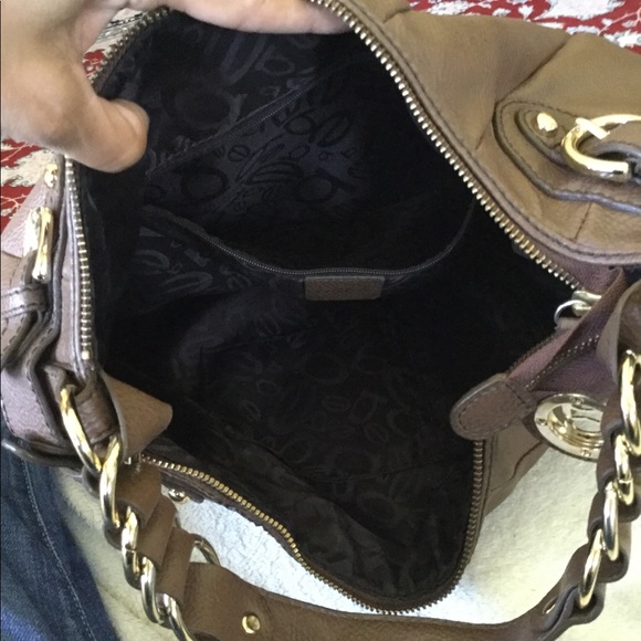 BEBE Large Brown Shoulder Bags 18x14 Inches - Picture 5 of 8